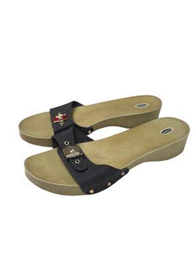 Dr. Scholls Women's Laguna Open Toe Clog Sandals, Y2K, Black, Slides, Size 10